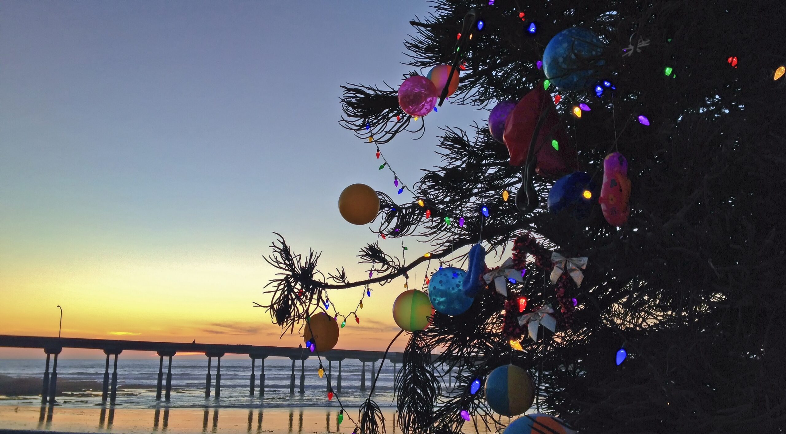 Christmas Tree at Ocean Beach, San Diego, CA